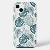 Tropical Botanical Green Monsteras iPhoneケース (裏面)