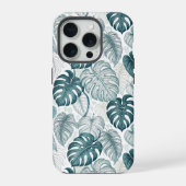 Tropical Botanical Green Monsteras iPhoneケース (裏面)