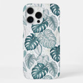 Tropical Botanical Green Monsteras iPhoneケース (裏面)