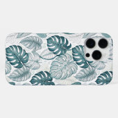 Tropical Botanical Green Monsteras iPhoneケース (裏面横)