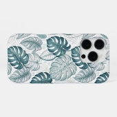 Tropical Botanical Green Monsteras iPhoneケース (裏面横)