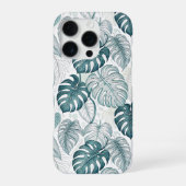 Tropical Botanical Green Monsteras iPhoneケース (裏面)