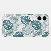 Tropical Botanical Green Monsteras iPhoneケース (裏面横)