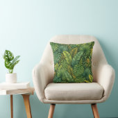 Tropical Botanical Leaves Jungle Pattern Pillow クッション (椅子)