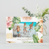 Tropical Botanical Mele Kalikimaka Photo  シーズンカード (スタンド正面)
