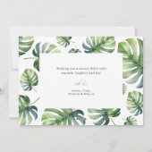 Tropical Botanical Mele Kalikimaka Photo  シーズンカード (裏面)