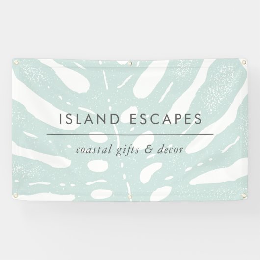 Tropical Botanical Monstera Leaf Business 横断幕 (横)