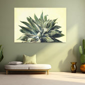 Tropical Botanical Watercolor Print Modern Agave フォトプリント