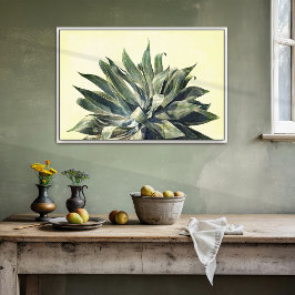Tropical Botanical Watercolor Print Modern Agave フォトプリント