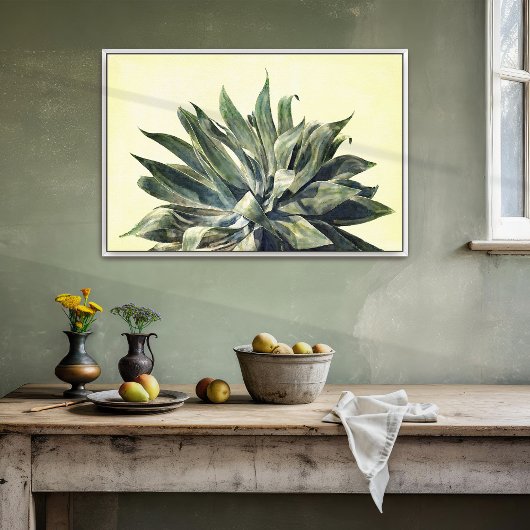 Tropical Botanical Watercolor Print Modern Agave フォトプリント