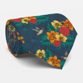 Tropical bouquet and hummingbirds ネクタイ (ロール)