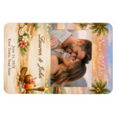Tropical Breeze Photo Save The Date Wedding Magnet マグネット (横)