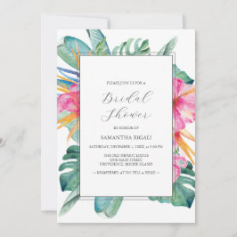 Tropical Bridal Shower Invitations 招待状