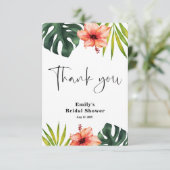 Tropical Bridal Shower  Thank You Card サンキューカード (スタンド正面)