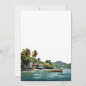 Tropical Caribbean Elopement Wedding Reception 招待状 (裏面)