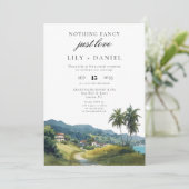 Tropical Caribbean Elopement Wedding Reception 招待状 (スタンド正面)