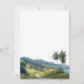 Tropical Caribbean Elopement Wedding Reception 招待状 (裏面)