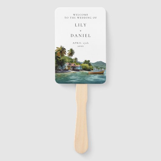 Tropical Caribbean Wedding Program ハンドファン (正面)