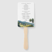 Tropical Caribbean Wedding Program Hand Fan ハンドファン (裏面)