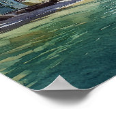 Tropical Caribbean Wedding Welcome Sign ポスター (角)