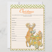 Tropical Chinoiserie Christmas Unscramble game  シーズンカード (正面)