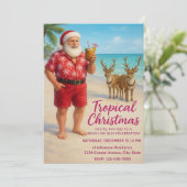Tropical Christmas Beach Party Invitation 招待状 (スタンド正面)