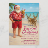 Tropical Christmas Beach Party Invitation 招待状 (正面)