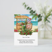 Tropical Christmas Cocktail Party Invitation  シーズンポストカード (スタンド正面)
