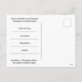 Tropical Christmas Cocktail Party Invitation  シーズンポストカード (裏面)
