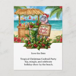 Tropical Christmas Cocktail Party Invitation  シーズンポストカード