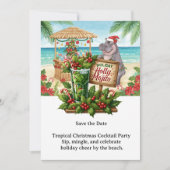 Tropical Christmas Cocktail Party Invitation 招待状 (正面)