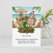 Tropical Christmas Cocktail Party Invitation 招待状 (スタンド正面)