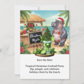 Tropical Christmas Cocktail Party Invitation  招待状 (正面)