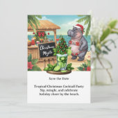 Tropical Christmas Cocktail Party Invitation 招待状 (スタンド正面)