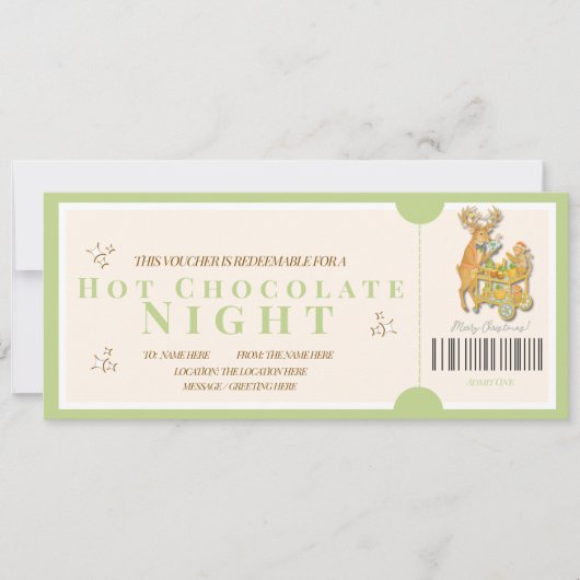 Tropical Christmas Hot Chocolate Voucher カード (正面)