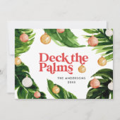 Tropical Christmas modern palm botanical stylish シーズンカード (正面)