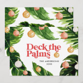 Tropical Christmas modern palm botanical stylish シーズンカード (正面/裏面)
