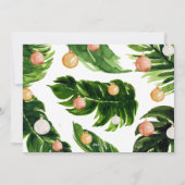 Tropical Christmas modern palm botanical stylish シーズンカード (裏面)