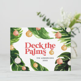 Tropical Christmas modern palm botanical stylish シーズンカード