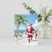 Tropical Christmas Personalized シーズンポストカード (スタンド正面)