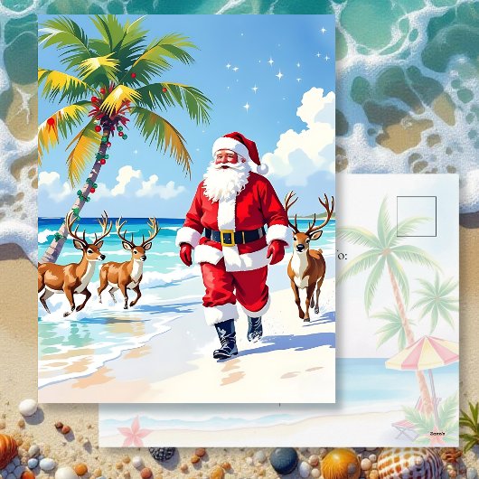 Tropical Christmas Personalized シーズンポストカード