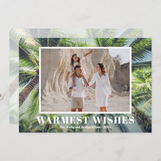 Tropical Christmas Photo シーズンカード (正面/裏面)