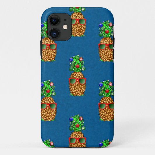 Tropical Christmas Pineapple Warm Xmas Case-Mate iPhoneケース (裏面)