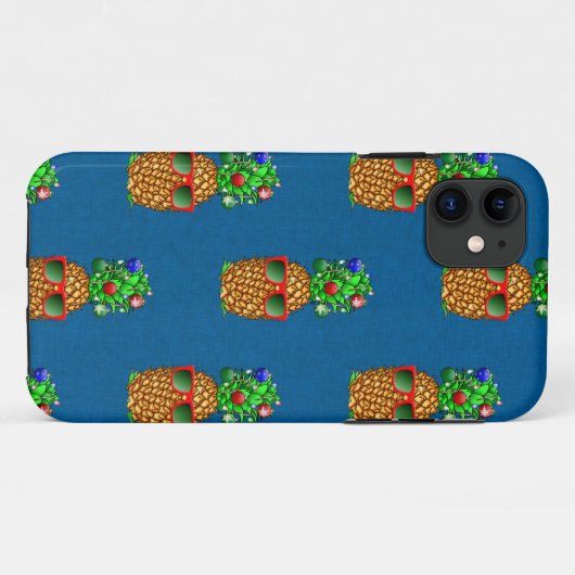 Tropical Christmas Pineapple Warm Xmas Case-Mate iPhoneケース (裏面(横))