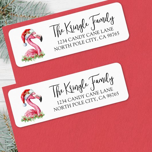Tropical Christmas Return Address Label ラベル