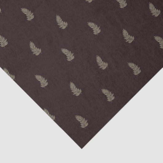 Tropical Christmas Sage Green Black Palm Leaf 薄葉紙 (詳細)