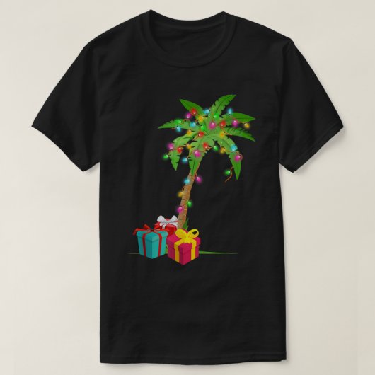 Tropical Christmas Tree | Festive Palm Design Tシャツ (デザイン正面)