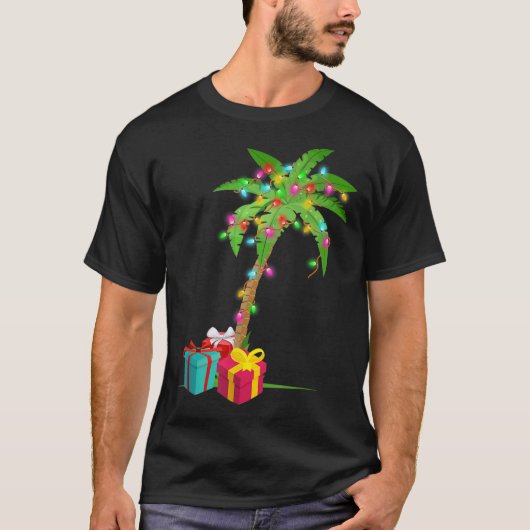 Tropical Christmas Tree | Festive Palm Design Tシャツ (正面)
