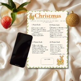 Tropical Christmas What's On your phone game card 招待状