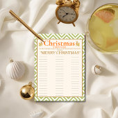 Tropical  Christmas Word game card シーズンカード